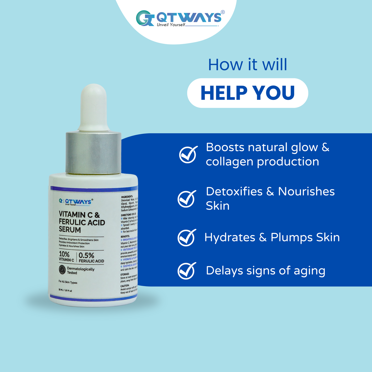 10% VITAMIN C & 0.5% FERULIC ACID SERUM