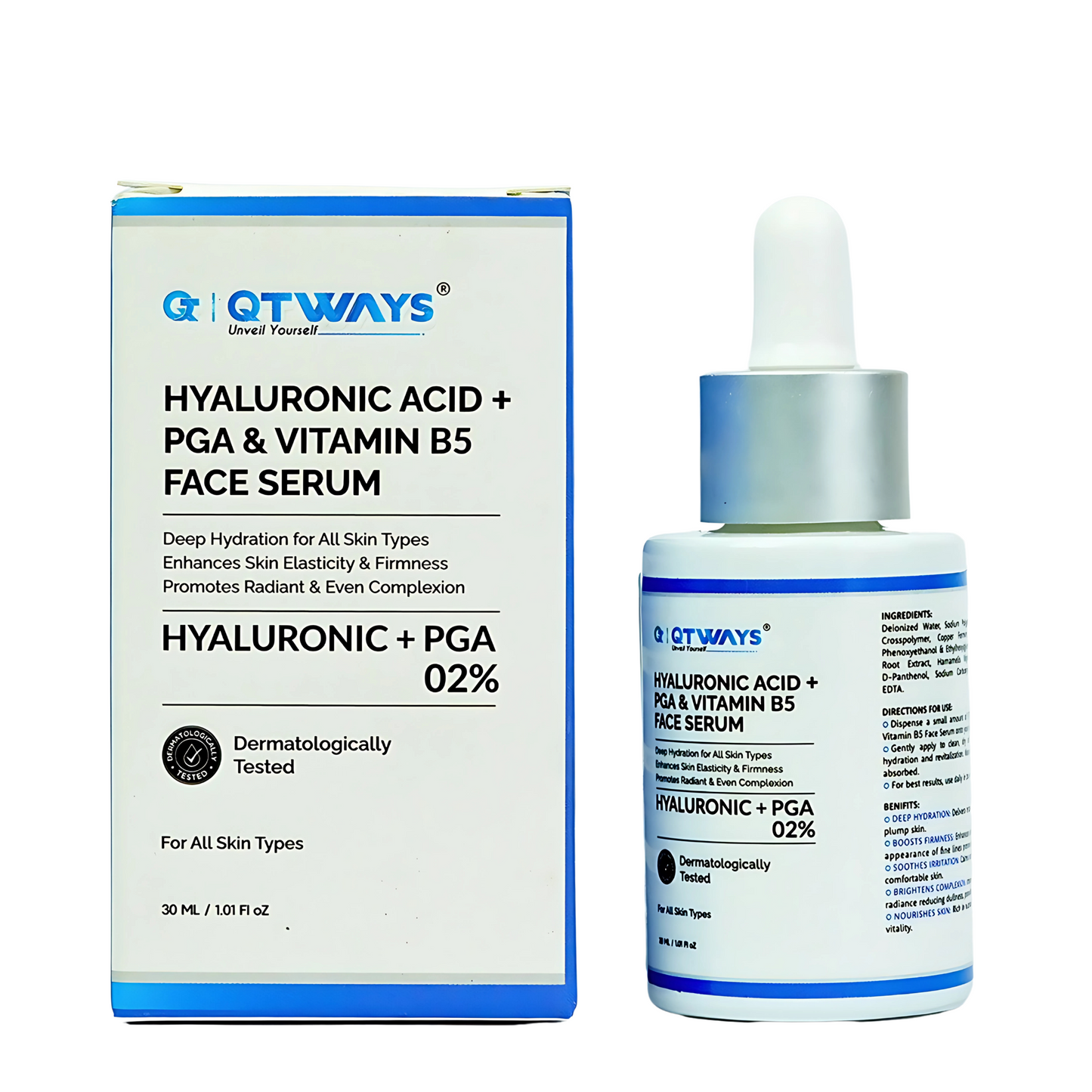 HYALURONIC ACID + PGA + VITAMIN B5 FACE SERUM