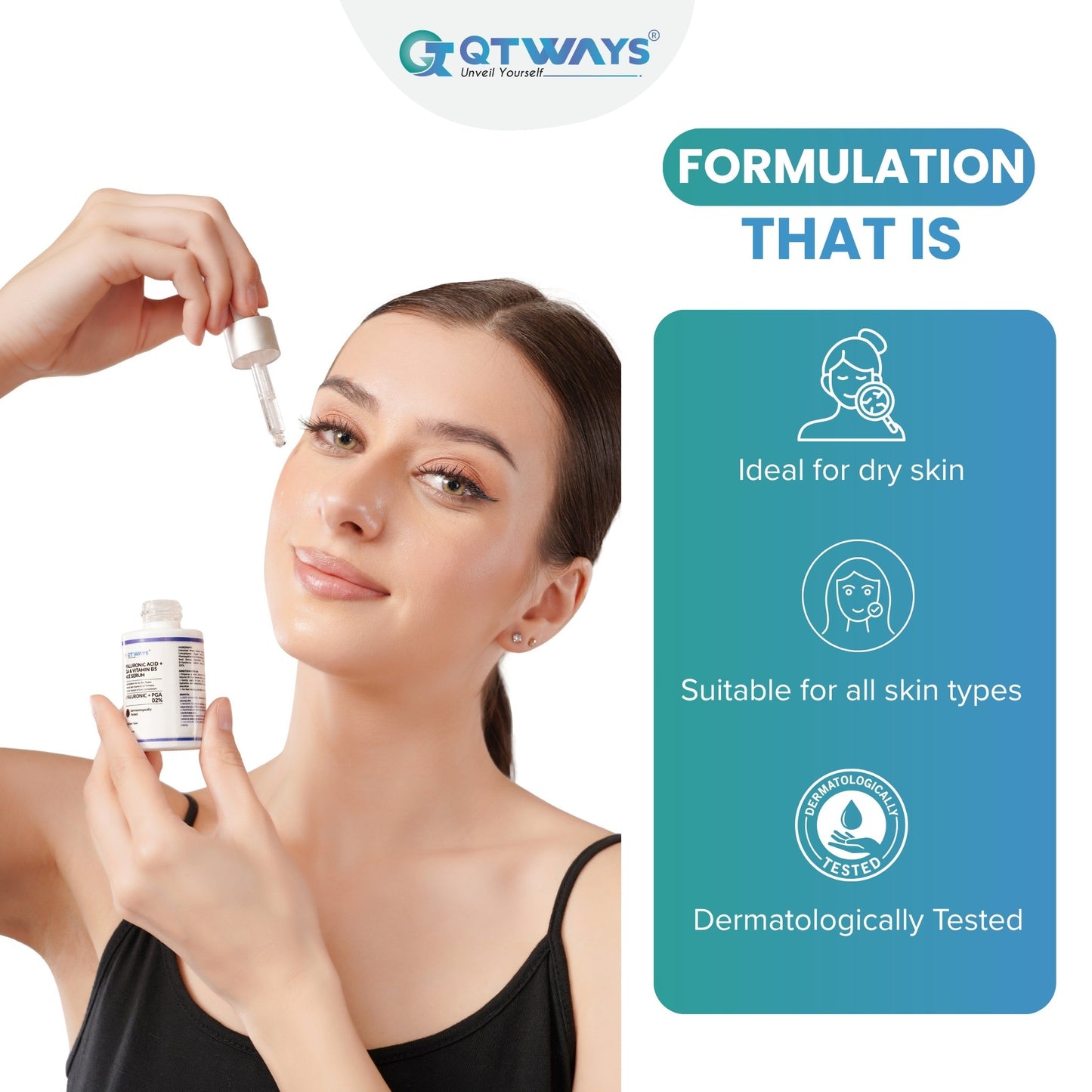 HYALURONIC ACID + PGA + VITAMIN B5 FACE SERUM