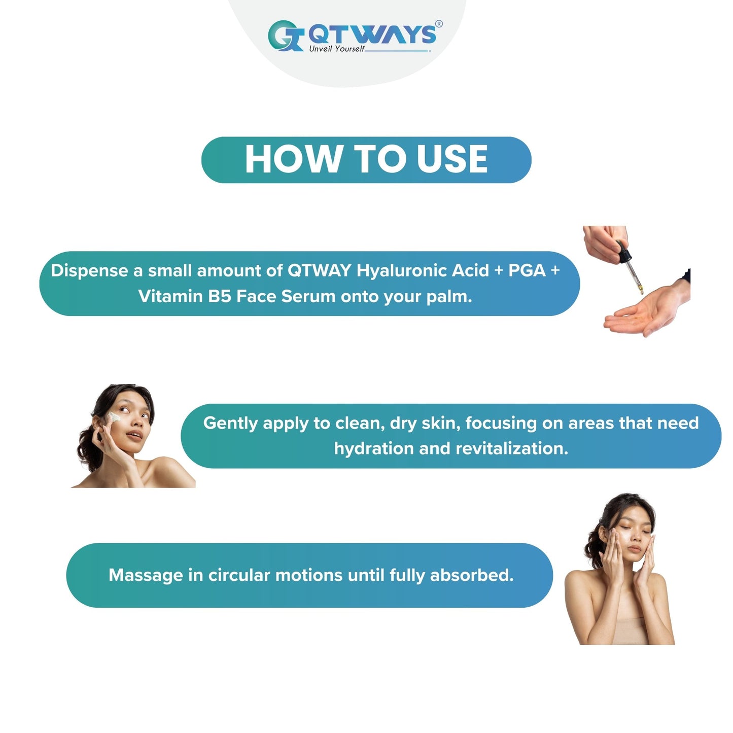 HYALURONIC ACID + PGA + VITAMIN B5 FACE SERUM