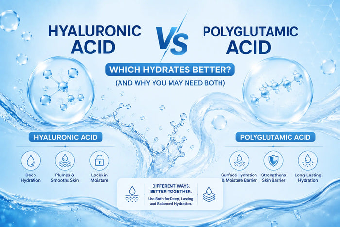 Hyaluronic Acid vs Polyglutamic Acid: Which Hydrates Better? (And Why You May Need Both)