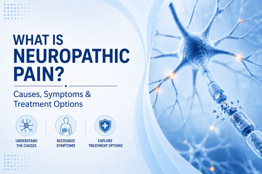 QTWAYS Neuroglad blog banner explaining neuropathic pain, including its causes, symptoms and treatment options.