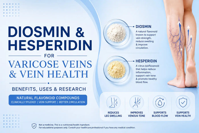 Diosmin and Hesperidin for Varicose Veins & Vein Health: Benefits, Uses & Research