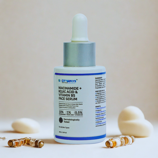 10% NIACINAMIDE + 1% KOJIC ACID + 0.5% VITAMIN B5 FACE SERUM