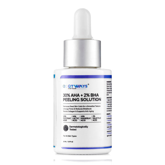 30% AHA + 2% BHA Peeling Solution with D-Panthenol — India’s Only Peel That Repairs While It Exfoliates