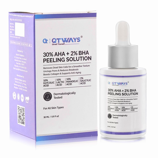 30% AHA + 2% BHA Peeling Solution with D-Panthenol — India’s Only Peel That Repairs While It Exfoliates