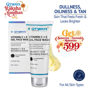 Vitamin C + E Gel Face Wash with Strawberry Extract & D-Panthenol