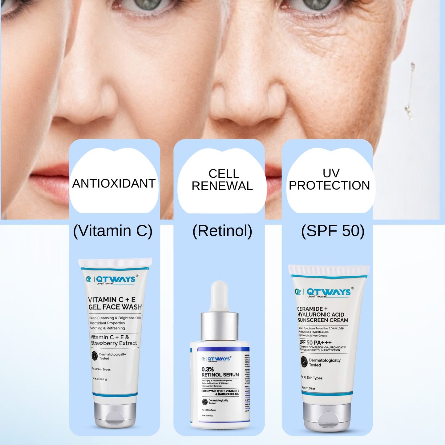 QTWAYS Anti-Aging Kit Combo