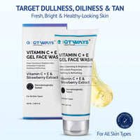 Vitamin C + E Gel Face Wash with Strawberry Extract & D-Panthenol