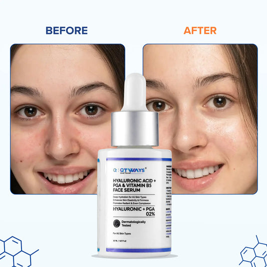 2% Hyaluronic Acid + PGA + Vitamin B5 Face Serum — 7-Active Deep Hydration with Soybean Ferment, Turmeric & Copper Peptide
