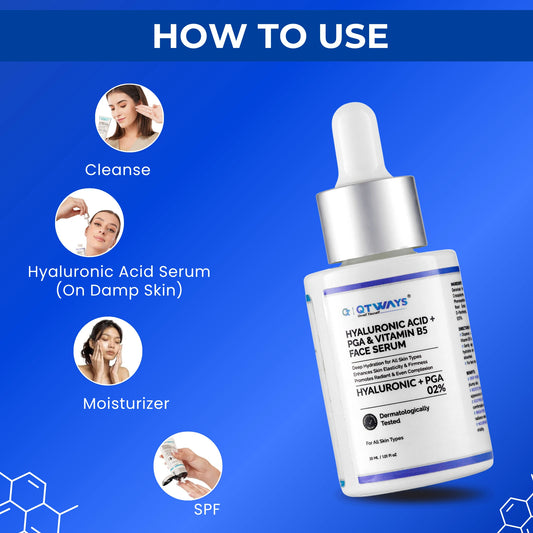 2% Hyaluronic Acid + PGA & Vitamin B5 Face Serum
