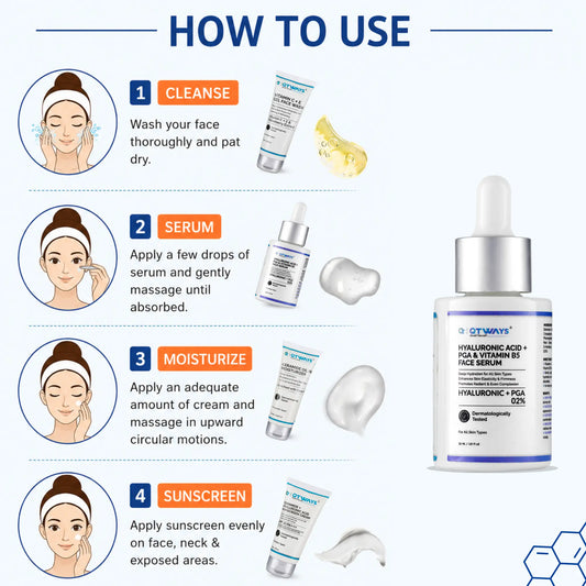 2% Hyaluronic Acid + PGA + Vitamin B5 Face Serum — 7-Active Deep Hydration with Soybean Ferment, Turmeric & Copper Peptide