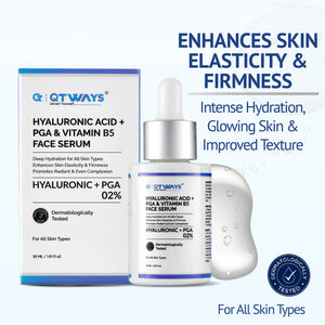 2% Hyaluronic Acid + PGA & Vitamin B5 Face Serum