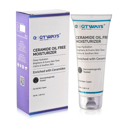 Ceramide Oil-Free Moisturizer with Hyaluronic Acid, Vitamin C & E — India’s Only Ceramide Moisturizer That Repairs AND Brightens