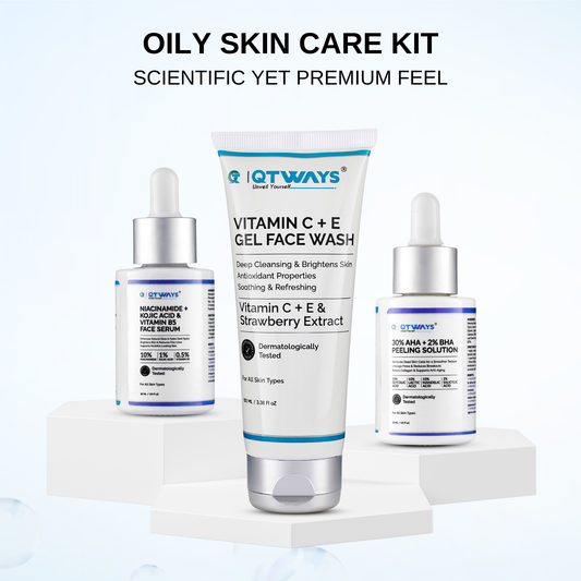 QTWAYS Oily Skin Kit Combo