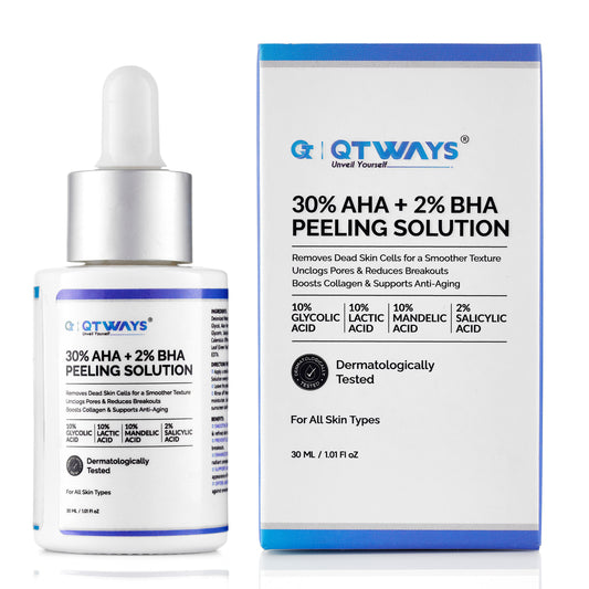 30% AHA + 2% BHA Peeling Solution with D-Panthenol — India’s Only Peel That Repairs While It Exfoliates