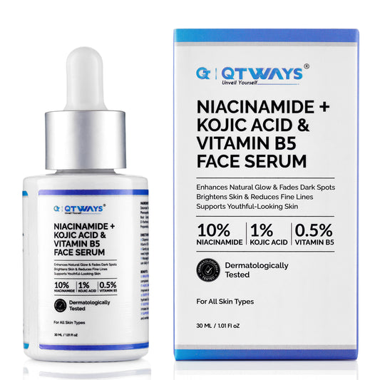 10% Niacinamide + 1% Kojic Acid + Vitamin B5 Face Serum — India’s Only 7-Active Brightening System