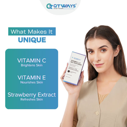 VITAMIN C + E GEL FACE WASH