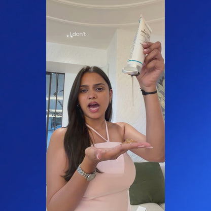 UGC video review of Qtways Vitamin C and E Gel Face Wash showing an Indian woman achieving skin brightness and a fresh glow.